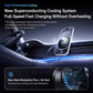 Wireless car phone charging mount with circular cooler housing in car interior