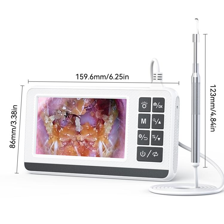 P60 4.3 inch IPS HD Screen Smart Visual Otoscope Ear Pick