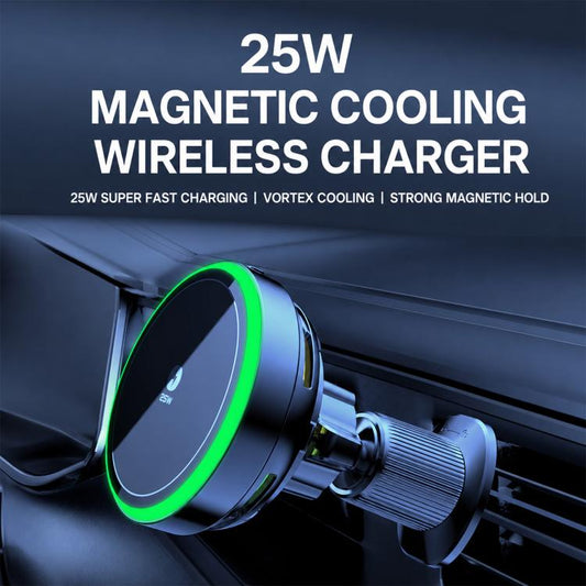 T14 Magnetic Cooling Wireless Fast Charger Car Air Outlet Holder, T14 Air-Cooled, T14 Air-Cooled Qi 2.2 Certification