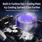Open wireless car charger showing turbine fan, cooling plate, and internal components