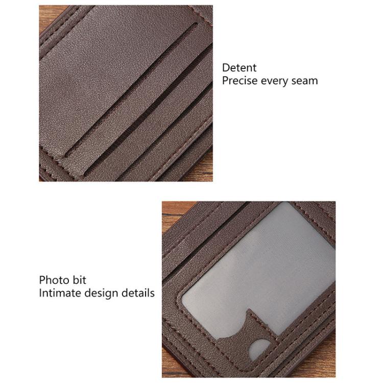 Men Geometric Print PU Leather Short Wallet