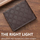 Men Geometric Print PU Leather Short Wallet