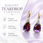 Zircon Teardrop Dangle Earrings for Women