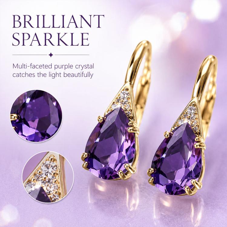 Zircon Teardrop Dangle Earrings for Women