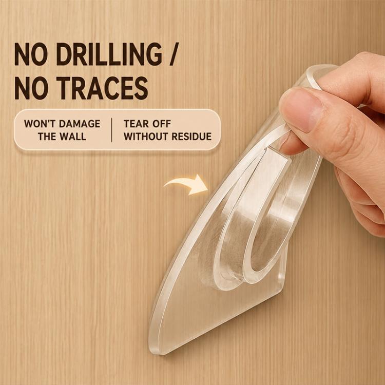 10pcs Drill-free Telescopic Rods Adhesive Hook Holder within 4.5 cm