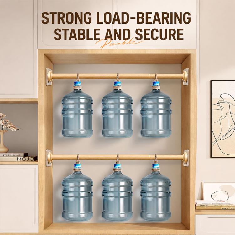 10pcs Drill-free Telescopic Rods Adhesive Hook Holder within 4.5 cm