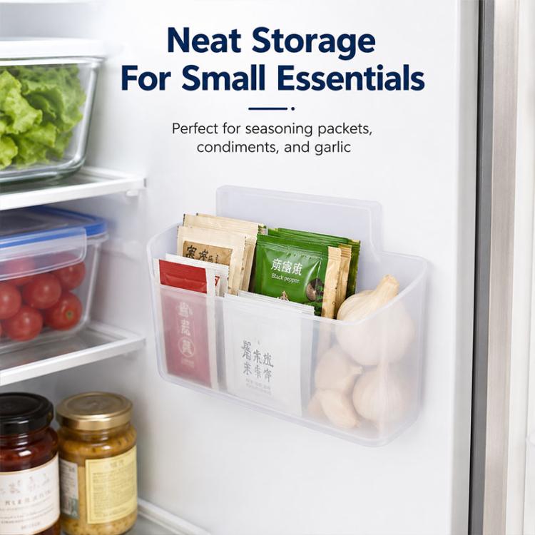 Wall-mounted Refrigerator Side Organizer Table Debris Storage Box