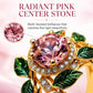 Exquisite Oil Drop Craft Flower Pink Gemstone Ring, Number 8