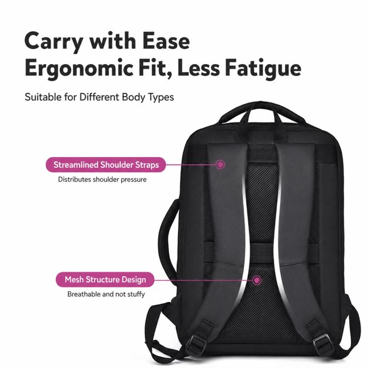 OUMANTU 2103B Large Capacity Waterproof Business Laptop Backpack