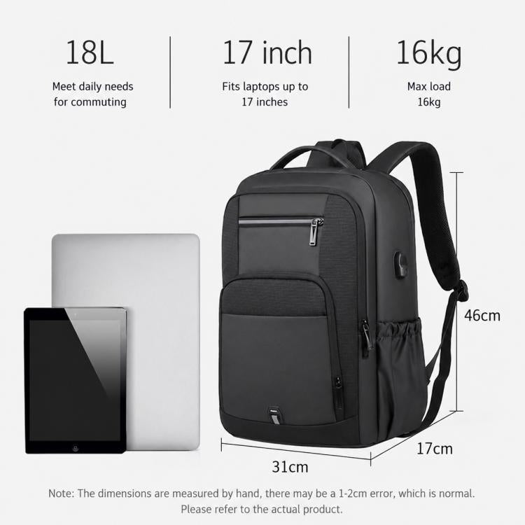 OUMANTU 2202 Large Capacity Waterproof Leather Membrane Backpack