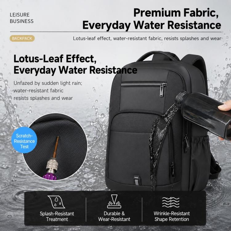 OUMANTU 2202 Large Capacity Waterproof Leather Membrane Backpack