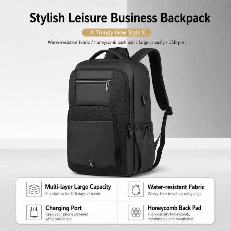 OUMANTU 2215 Large Capacity Waterproof Oxford Cloth Backpack