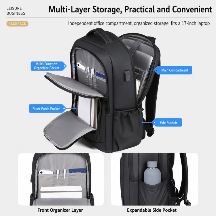 OUMANTU 2215 Large Capacity Waterproof Oxford Cloth Backpack