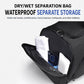 Black wet/dry separation duffel bag with inner zip pocket for toiletries