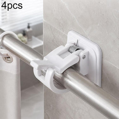 Drill-free Curtain Hanging Clips Multifunctional Curtain Rod Hook 4pcs, 30-50cm