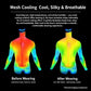 Men's quick-dry short-sleeve performance top, thermal cooling comparison view