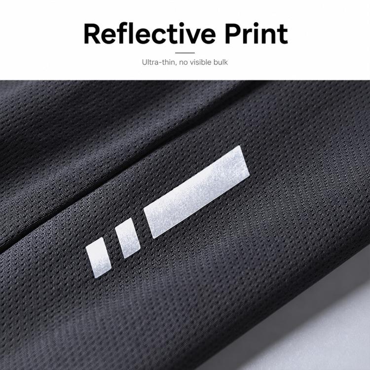 Men's quick-dry short-sleeve performance top, reflective print detail