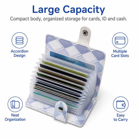 Multifunctional Large Capacity PU Leather Card Bag Short Wallet