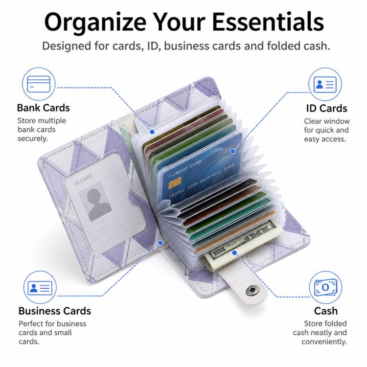 Multifunctional Large Capacity PU Leather Card Bag Short Wallet