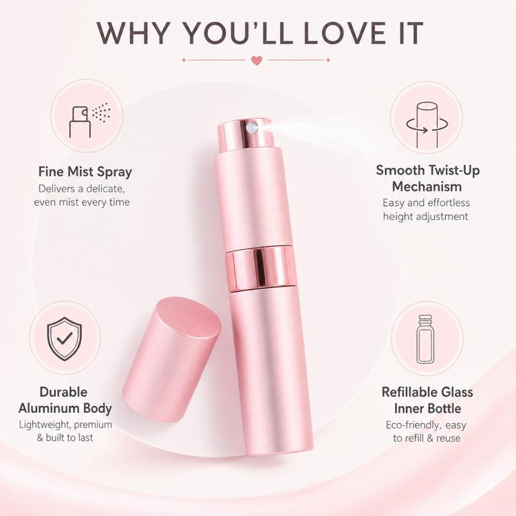 8ML Twist Up Portable Mini Refillable Perfume Atomizer