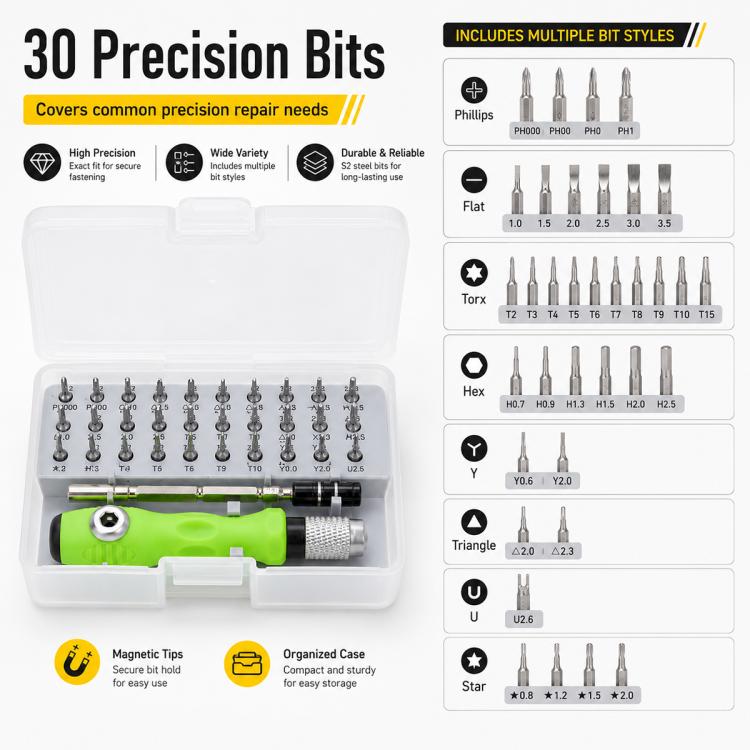 32 in 1 Multifunctional Magnetic Screwdriver Bit Set, Screwdriver Bit Set