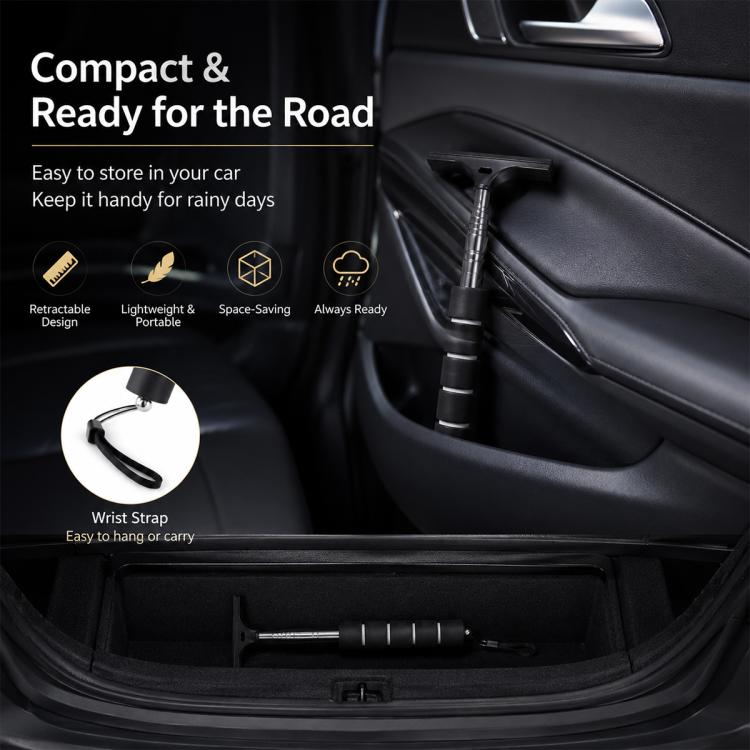 Car Rearview Mirror Stainless Steel Telescopic Wiper