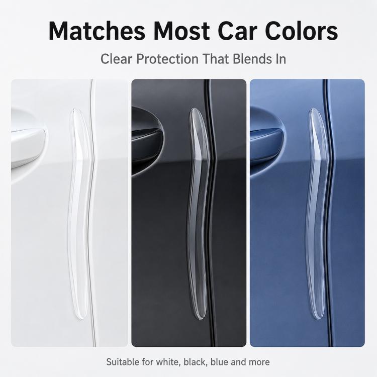 4pcs / Set Invisible Car Door Bumper Guard Anti-collision Protector Strip Sticker
