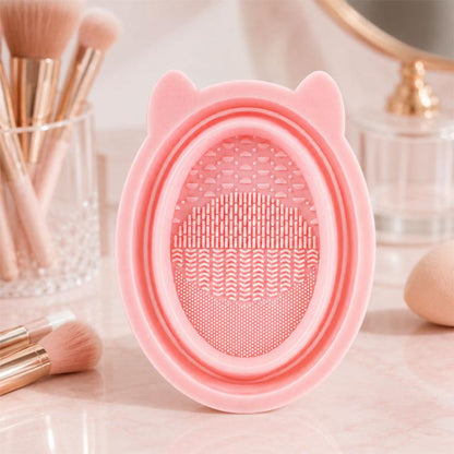 Rabbit Ear Makeup Tool Foldable Silicone Cleaning Bowl