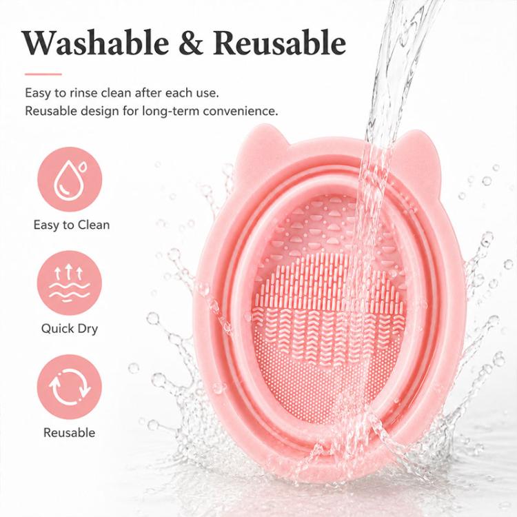Rabbit Ear Makeup Tool Foldable Silicone Cleaning Bowl