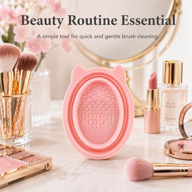 Rabbit Ear Makeup Tool Foldable Silicone Cleaning Bowl