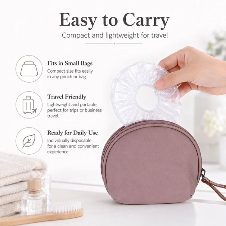 100pcs/Pack Disposable Shower Caps, Portable Waterproof Head Covers, 100pcs/Pack