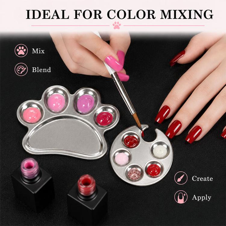 2pcs/Pack Nail Art Mixing Palette Makeup Foundation Mixing Palette