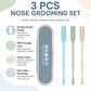 3pcs/Pack 360 Degree Rotating Double Blade Design Double Head Nose Hair Razor