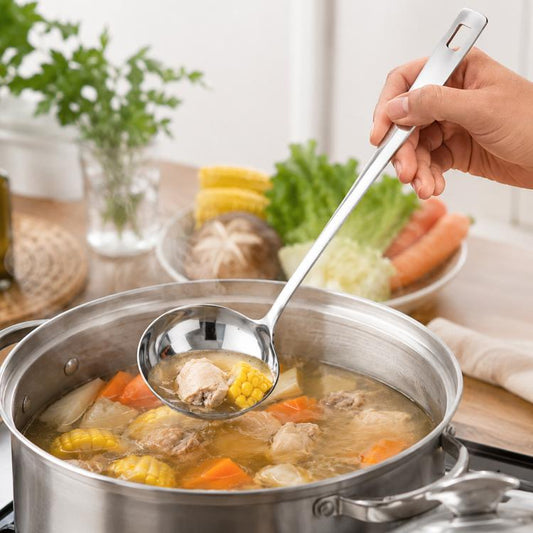 LsCook 7.2cm Stainless Steel Spoon, Soup Spoon, Strainer Spoon
