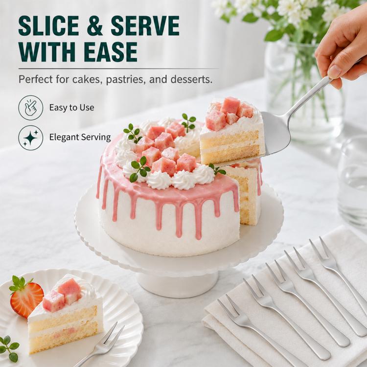 LsCook Stainless Steel Cake Server Set, Cake Server Set