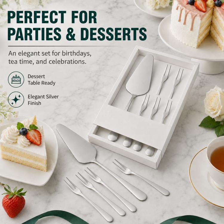LsCook Stainless Steel Cake Server Set, Cake Server Set