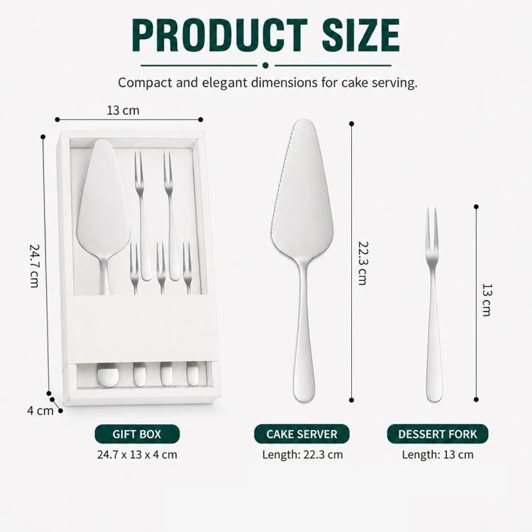 LsCook Stainless Steel Cake Server Set, Cake Server Set