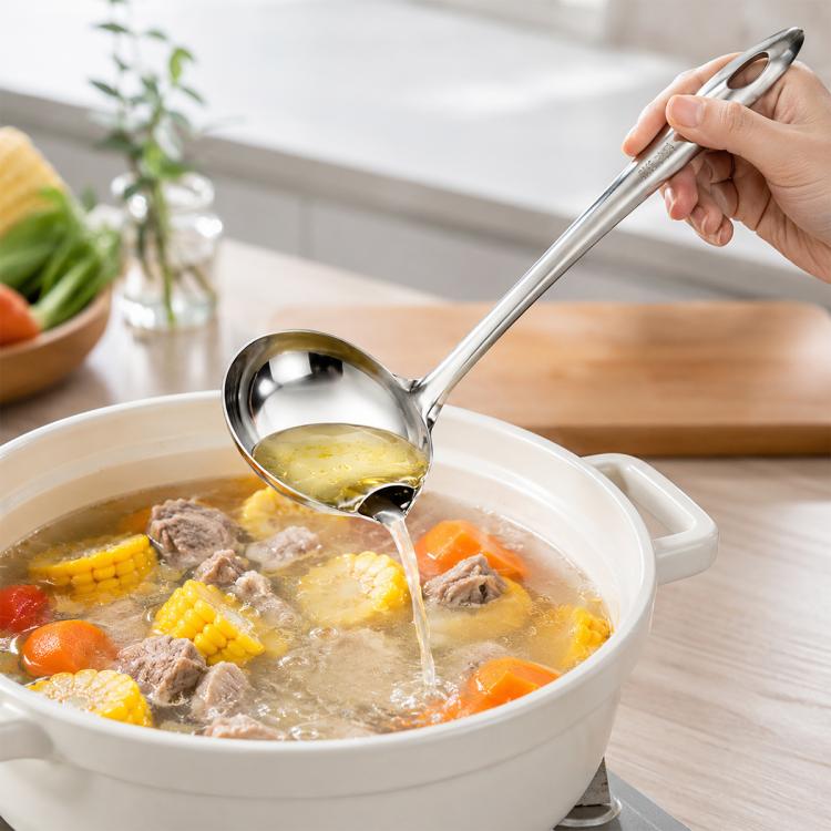 LsCook Stainless Steel Oil Separating Spoon, Oil Separating Spoon
