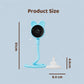 Blue desktop wireless baby monitor camera with base stand and flexible cord