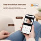Smartphone app display for wireless baby monitor with two-way voice intercom UI