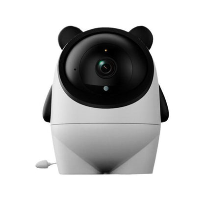 White and black Wi‑Fi baby monitor camera with wide front lens