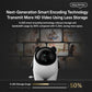 White Wi‑Fi baby monitor camera with black lens housing and multiple video tiles