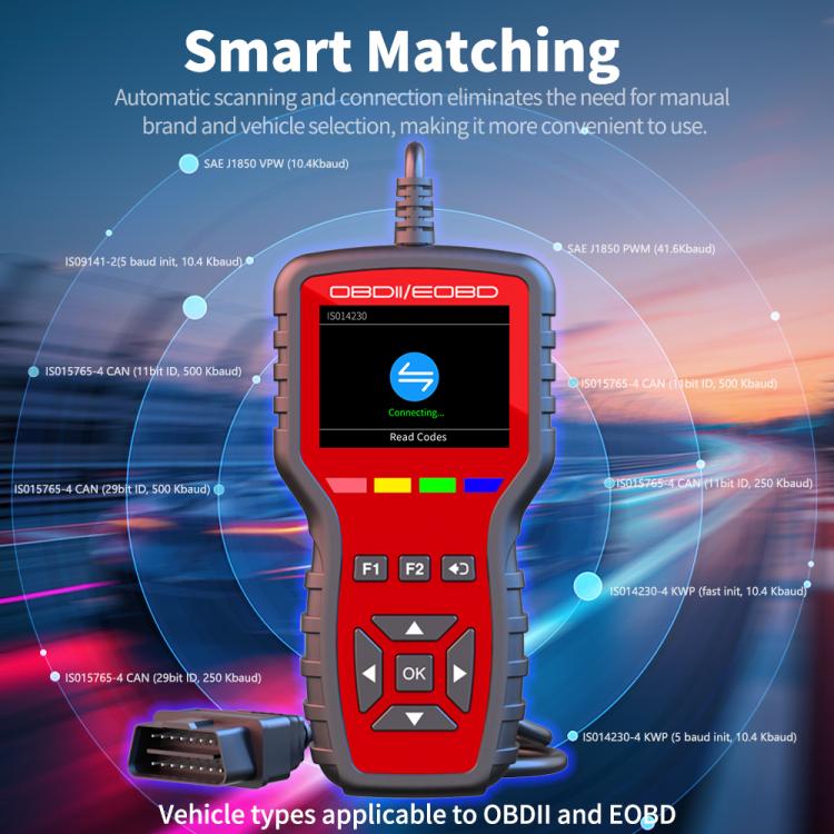 K2 Car OBDII Diagnostic Tool Smart Engine Fault Detector HUD, K2