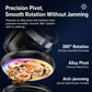 Rotating 360° car mount with alloy pivot, RGB glow, and anti-jam turntable design.