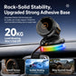 Magnetic car phone mount with thick silicone adhesive base and RGB glow