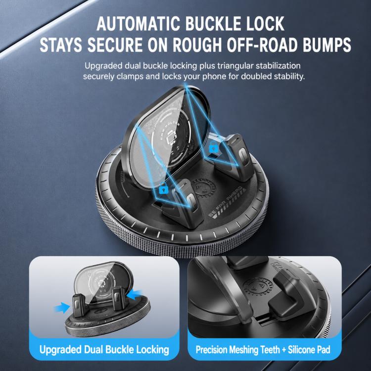 D5 Vacuum Suction Rotating Base Car Center Console Phone Mount