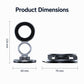 Magnetic phone holder dimension diagram with 110 mm height and 65–75 mm base width