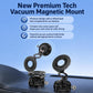 Vacuum suction cup magnetic phone mount set with round magnetic heads and swivel bases