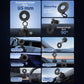 Compact black suction cup magnetic phone holder with extendable height and rotatable head