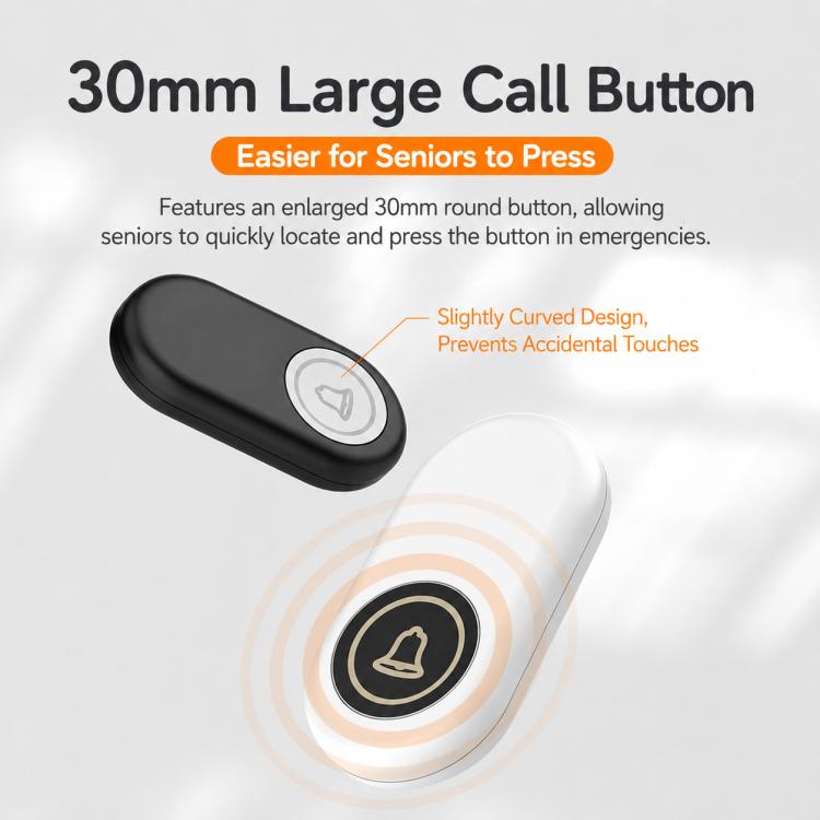 XY-601 Adjustable Volume Wireless Waterproof Doorbell Caregiver Call Button Kit